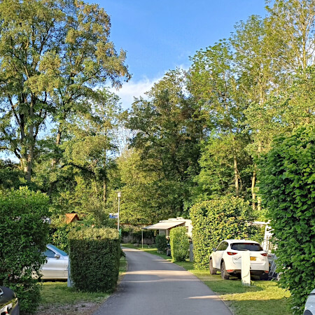 Foto: De 'hoofdstraat' van de camping