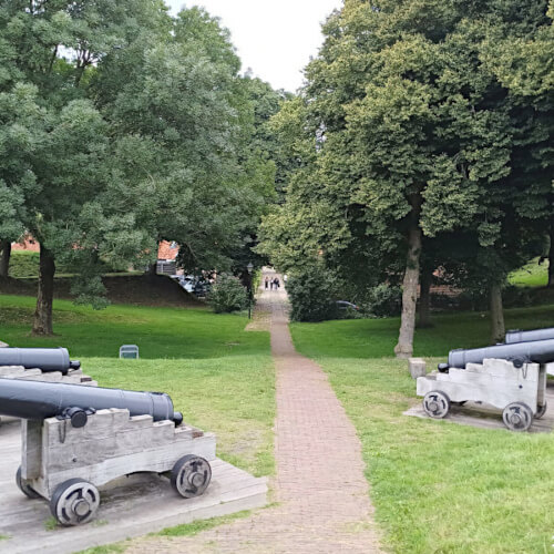 Foto: Het afweergeschut van weleer