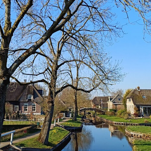 Buiten de gebaande paden in Giethoorn is het enorm rustig Foto: Buiten de gebaande paden in Giethoorn is het enorm rustig