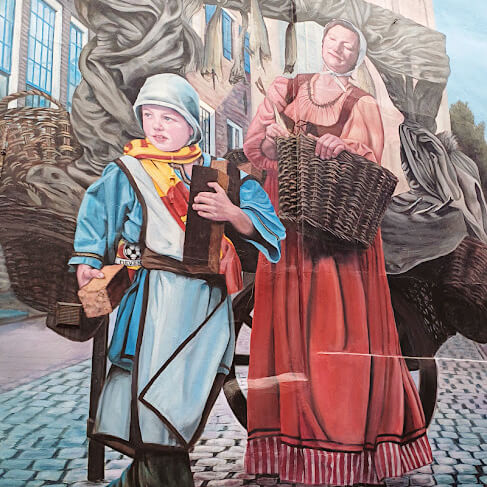 Hanzemarkt Deventer in de Treurnietsgang - Artiest: De Strakke Hand Foto: Hanzemarkt Deventer in de Treurnietsgang - Artiest: De Strakke Hand